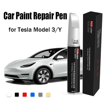 Ручка для ремонта автомобильной краски Tesla model 3 Y X S 2024 2023 2022 Аксессуары Для Ремонта Царапин с Фиксатором краски Черный Белый Красный Синий Серебристый