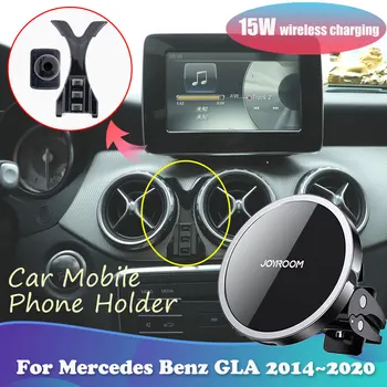 Автомобильный Держатель для телефона Mercedes Benz A Class W176 GLA X156 200 2014 ~ 2020 Магнитная Подставка Для Вентиляционного Отверстия Поддержка Беспроводной Зарядки iPhone