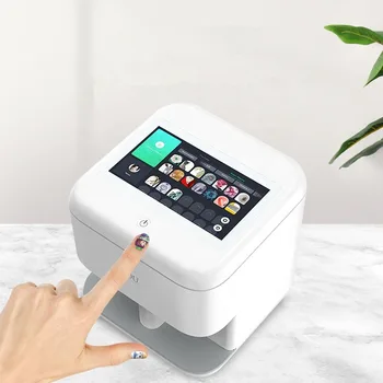 Новейший Лазерный Принтер для Ногтей Small Phone Control Wireless Wifi Automatic Smart 3d Art Designs Печатная Машина Для ногтей на Пальцах