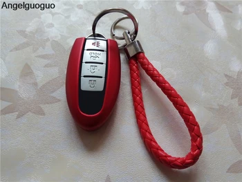 Angelguoguo Чехол для ключей от автомобиля из Алюминиевого сплава, сумка для Nissan Sunny Teana Altima Note Serena Navara GTR Morano