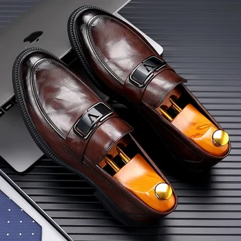 Галоши в новом стиле, деловая официальная обувь, повседневная легкая кожаная обувь в британском стиле