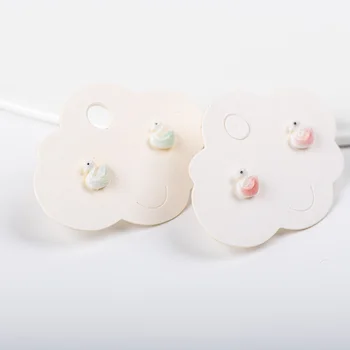 DIY Маленькие Керамические серьги-гвоздики с геометрическими цветами и животными, серьги-гвоздики для женщин, ювелирные аксессуары оптом #LY509