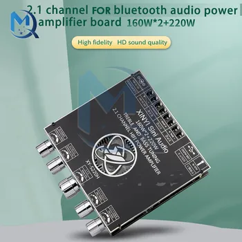XY-S220H 2.1 Канальный для Bluetooth Плата Аудиоусилителя TDA7498 Сабвуфер с Высокими Басами 160WX2 + 220 Вт Аудио Стереоусилитель AMP