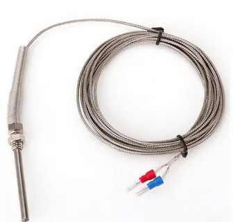 SZBFT 10 шт./лот, новый кабель 3 М, Нержавеющая сталь, 100 мм, Датчики Зонда, Высокотемпературная термопара Типа K, бесплатная доставка