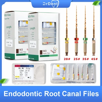Стоматологический Эндодонтический W3 NiTi Супер Вращающийся Файл Endo, Гибкие Эндодонтические файлы для очистки корневых каналов, Стоматологические Инструменты