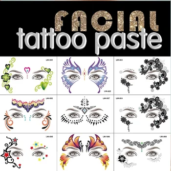 Новая временная татуировка для Женщин, Водонепроницаемая наклейка на лицо, Искусственная рука, Поддельная Татуировка, Татуировка для девочек, аксессуары для детских фестивалей