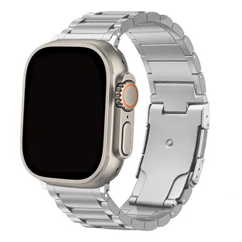 Титановый Металлический Ремешок Для Apple Watch Band 44 мм 45 мм 40 мм 41 мм 42 мм 38 мм Браслет-звено iWatch Series SE 6 5 4 7 8 ultra band 49 мм