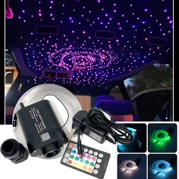 Оптоволоконный светильник 16 Вт Звездный потолочный комплект Bluetooth APP Control Starry Car LED Kid Room RGB COLOR 12V RF 28Key control LED НОВЫЙ