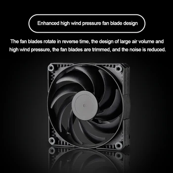 Высококачественный Процессорный кулер с высокой скоростью 1500 об/мин Вентилятор корпуса Вентилятор охлаждения шасси 12V 4-контактный ШИМ-вентилятор