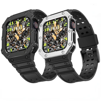 Силиконовый Комплект Ремешков Для Apple Watch Band 45 мм 44 мм 42 мм 41 мм 40 мм 38 мм Высококачественный Браслет-Напульсник Для iWatch 8 7 6 5 4 SE Correa