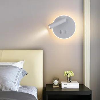 ZK50 Nordic Minimalist Hotel Внутренняя светодиодная лампа для чтения, Новый Коридор, Прикроватная Тумбочка для спальни, Декоративное освещение, Настенный светильник