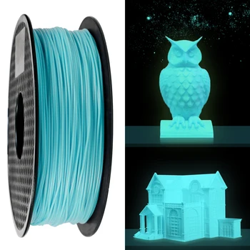Нить для 3D-принтера CREASEE FDM, светящаяся синим цветом в темноте, 1,75 мм +/-0,02, 1 кг, нить для печати PLA, 3D-принтер, большие детали