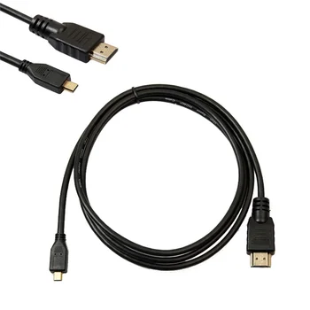 Черный кабель Micro HDMI-HDMI 6 ФУТОВ 1,8 м 4K для Raspberry Pi 4 Model B