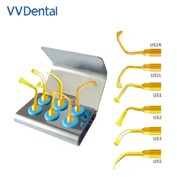Набор наконечников для резки костей VVDental Piezosurgery, совместимый со стоматологическими хирургическими инструментами Woodpecker и Mectron US1R/US1L/US1/US2/US3