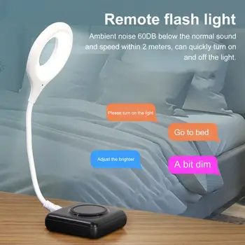 Умная Голосовая USB-лампа, Портативная Защита глаз в студенческом общежитии, Прикроватная светодиодная лампа, Контроль звуков речи, Лампа для чтения