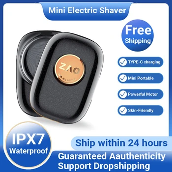 Портативная мини-электробритва, перезаряжаемая бритва для бороды IPX7, водонепроницаемый влажный и сухой безболезненный эпилятор двойного назначения, высококачественный подарок