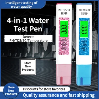 2023 Новая Ручка для проверки Качества воды 4 в 1 Анализатор Качества воды Ph Метр Тестер Электропроводности Ec