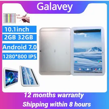 Galavey 10,1-дюймовый Планшетный ПК Android 7, Совместимый с Bluetooth, 2 ГБ 32 ГБ Планшеты, Детский обучающий Планшет 1280 *800 IPS