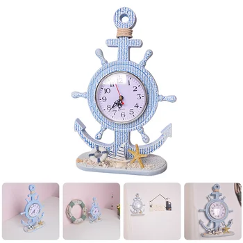 Морские часы Подвесные деревянные часы в средиземноморском стиле, декор для гостиной