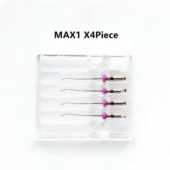 Напильник для эндодонтического двигателя X3-Max для чистки корневых каналов зубов 4 шт. MAX1/коробка