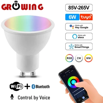 WIFI bluetooth Умная светодиодная лампа RGB с регулируемой яркостью RGBCW с ИК-пультом дистанционного управления или Tuya Smart Wifi Control Работает с Alexa Google Home