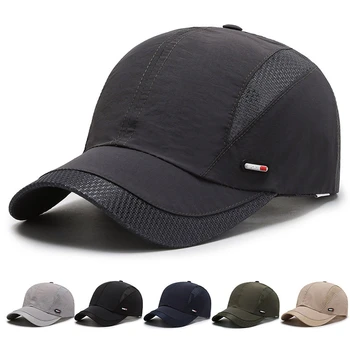 Новые весенне-летние Мужские бейсболки, мужские шляпы с дышащей сеткой, Черные спортивные шляпы для рыбалки, кепки для мужчин, Прямая поставка