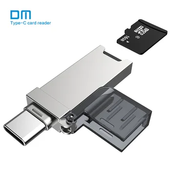 Устройство чтения карт памяти DM USB C CR006 Micro SD/TF Type C для MacBook или смартфона с интерфейсом USB-C