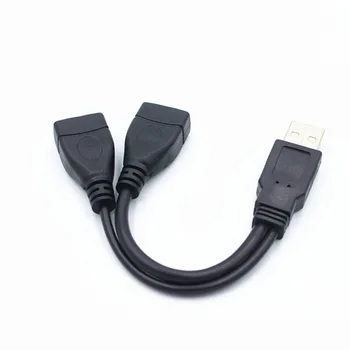 1 Штекер к 2 розеткам Удлинитель USB 2.0 Y Кабель для передачи данных Адаптер питания Конвертер Разветвитель USB 2.0 Кабель-адаптер
