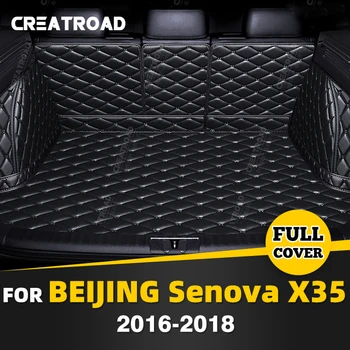 Автоматический коврик для багажника с полным покрытием для Beijing Senova X35 2016-2018 2017, накладка для багажника, аксессуары для защиты интерьера грузового лайнера