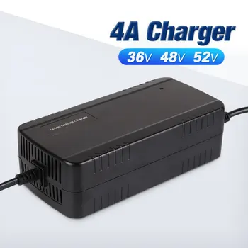 Зарядное устройство для литиевых батарей 4A 36V 48V 52V, литий-ионный аккумулятор, зарядное устройство для электровелосипеда, электровелосипед постоянного тока XLR RCA