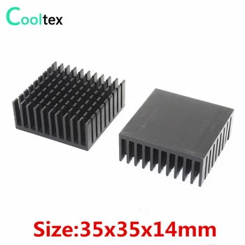 5 шт./лот 35x35x14 мм Алюминиевый Радиатор черный радиатор-радиатор для электронного чипа VGA RAM IC LED COOLER охлаждение