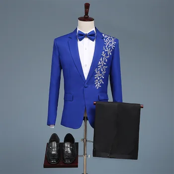 Сшитое на заказ Свадебное платье жениха, Блейзер, брюки, деловые классические брюки высокого класса SA05-86999