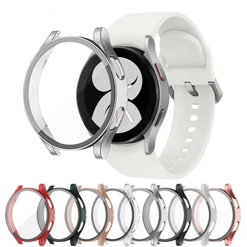 Стекло + чехол для Samsung Galaxy Watch 5 4 40 мм 44 мм Аксессуары для ПК универсальный противоударный бампер watch5 watch4 Защитная пленка для экрана