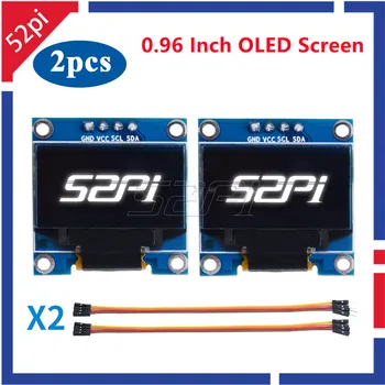 52Pi 0,96 Дюймовый OLED-экранный Модуль 128*64 IIC SSD 1306 для Raspberry Pi 4/Beaglebone Black/Серии C51