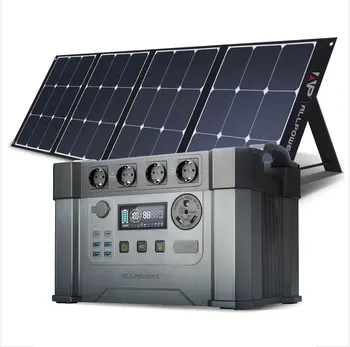 ALLPOWERS Solar Powerbank 405405mAh, Резервная литиевая батарея Powerstation мощностью 2400 Вт мощностью 1500 Втч с портативной солнечной панелью мощностью 200 Вт для наружного использования