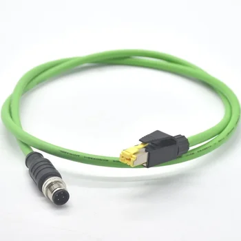 M12 4-Контактный D-код К разъему RJ45 Разъем для подключения проводов Profinet Ether Cat Ethernet Line для маршрутизатора, Серводвигателя переключателя