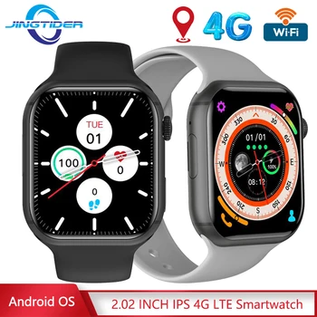 JingTider 4G Смарт-часы Для Мужчин и Женщин Android OS 4 ГБ 64 ГБ Четырехъядерный GPS Smartwatch Wifi 4G LTE 2,02 