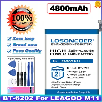 LOSONCOER 4800 мАч BT-6202 Аккумулятор для мобильных телефонов LEAGOO M11 Аккумулятор большой емкости + бесплатные инструменты