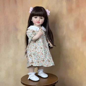 55-сантиметровая кукла для новорожденных девочек reborn full body, оригинальная силиконовая кукла reborn baby mother, кукла для маленьких девочек, подарок на День рождения, Рождественский подарок