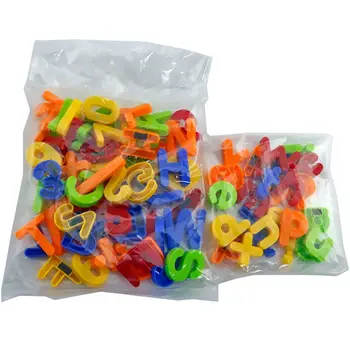 1 Комплект Магнитных алфавитных магнитов с буквами и цифрами Игрушка ABC 123 Набор пластиковых игрушек для холодильника Развивающий Магнитный в ведре дошкольного учреждения