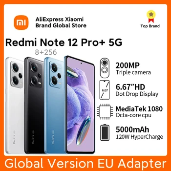 Xiaomi Redmi Note 12 Pro Plus 5G Глобальная версия 8GB 256GB 200MP OIS Тройные Камеры 120W HyperCharge Dimensity 1080 NFC 12 Pro +