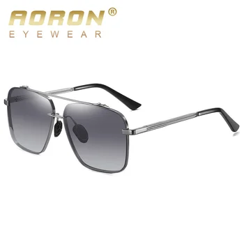 Квадратные солнцезащитные очки в полурамке, мужские поляризованные солнцезащитные очки для вождения, очки ночного видения, прямая продажа A636