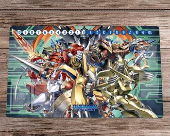 Digimon Dukemon Wargreymon Duel Playmat DTCG CCG Коврик Для Торговой Карточной Игры Коврик Бесплатная Сумка Настольный Игровой Коврик Для Мыши Коврик Для Мыши 60x35 см