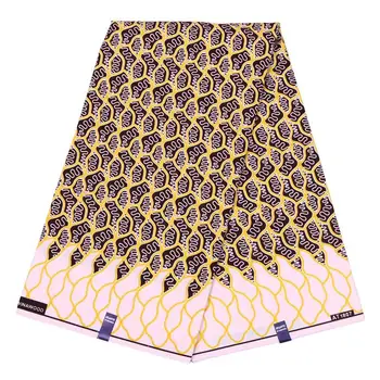 2019 Африканский воск, Новый дизайн, Ткань с желтым принтом, Африканская Настоящая Ткань с восковым принтом