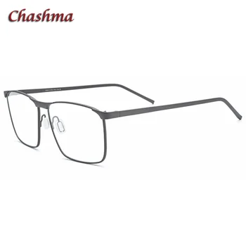 Оптические очки Chashma Шириной 57 мм, Мужская оправа для оптики, очки из высококачественного чистого титана для рецептурных линз, 10 Г, ультралегкий