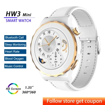 Женские Смарт-часы Женские Мужские HW3 Mini Bluetooth Call Smartwatches Женские наручные часы Фитнес-браслет для Huawei Xiaomi pk GT3