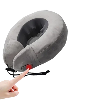Amazon u-образный автомобильный массажный воротник для шейных позвонков, подушка для массажа шеи
