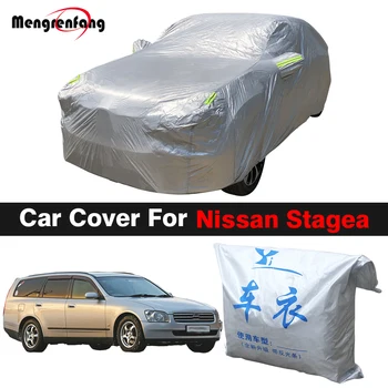 Полное покрытие автомобиля, авто, наружный солнцезащитный козырек, защита от дождя, снега, пыли, ветрозащитный чехол для Nissan Stagea