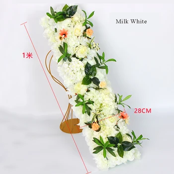 дорожные цветы длиной 1 м и основание из пенополиэтилена цветочный ряд гортензия шелковый цветок реквизит для свадебного украшения дорожный свинцовый макет декоративный