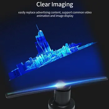 3D Голографический дисплей, светодиодный вентилятор, рекламная машина, стерео анимированное вращение для выставки в торговом центре аэропорта